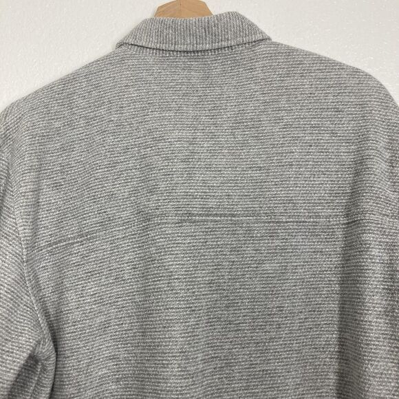 Slvdr Jacket Mens Medium Gray Shirt Jacket Shacket Zip Chest Pocket Lined Snaps - Picture 13 of 16